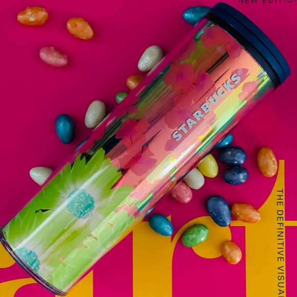 NEW SET🥤STARBUCKS Summer 2022 Dichromatic Flowers Cup & Soft Touch Tumbler - Picture 6 of 14